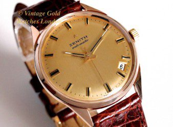 Zenith Automatic 1970 18ct Pink Gold Semi Hi-Beat