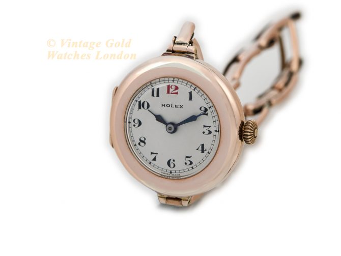 Ladies Rolex Cocktail Watch 9ct Pink Gold Cal.9¾ 1914 (6)