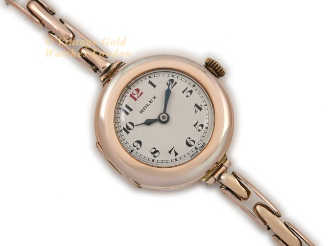 Ladies Rolex Cocktail Watch 9ct Pink Gold Cal.9¾ 1914 (8)