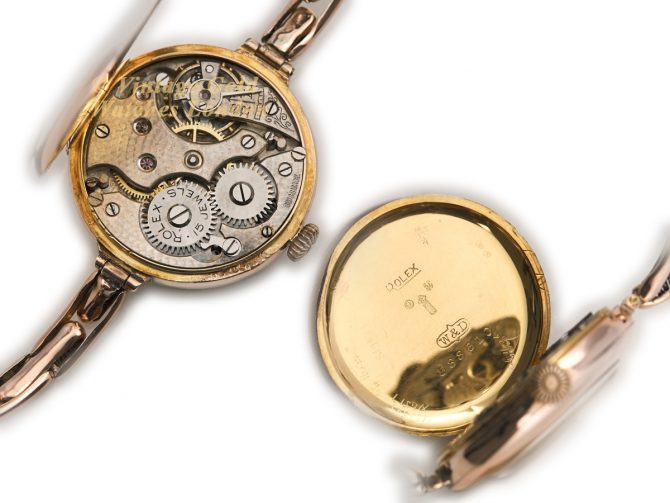 Ladies Rolex Cocktail Watch 9ct Pink Gold Cal.9¾ 1914 (12)