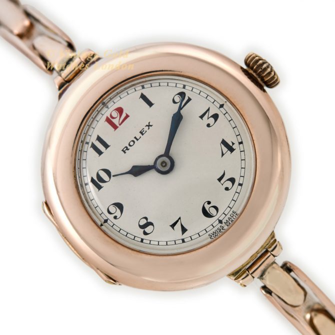 Ladies Rolex Cocktail Watch 9ct Pink Gold Cal.9¾ 1914 (15)