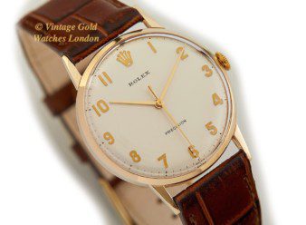 Rolex Precision 9ct 33mm 1970 Solid Gold Numerals