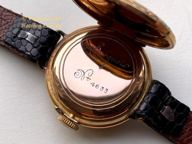 Breguet 18ct Pink Gold ‘Trois Couleurs’, Gold Guilloche Dial, c1910 (41)