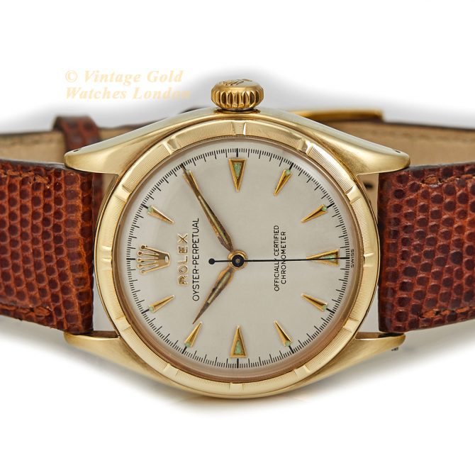 Rolex Oyster Perpetual Thunderbird Bezel, Bubbleback 10ct 1952 (12)