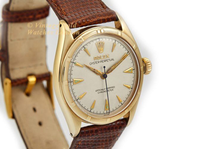 Rolex Oyster Perpetual Thunderbird Bezel, Bubbleback 10ct 1952 (3)