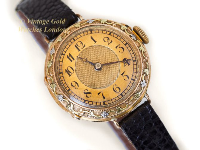 Breguet 18ct Pink Gold ‘Trois Couleurs’, Gold Guilloche Dial, c1910 (21)