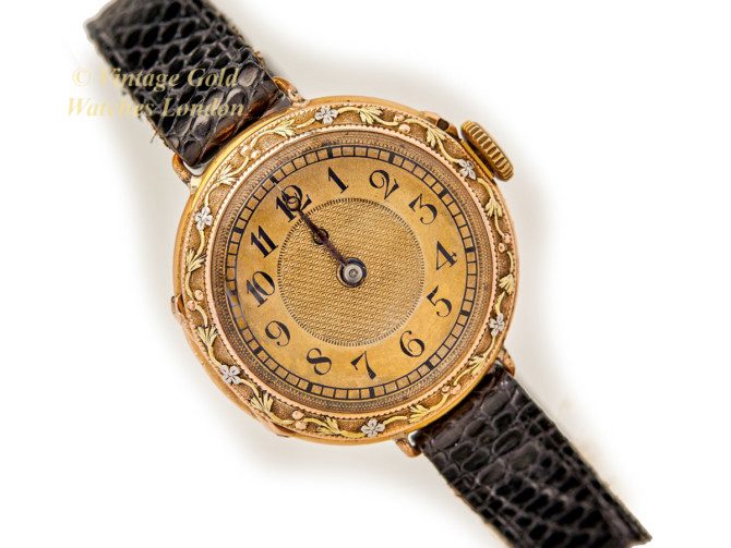 Breguet 18ct Pink Gold ‘Trois Couleurs’, Gold Guilloche Dial, c1910 (19)