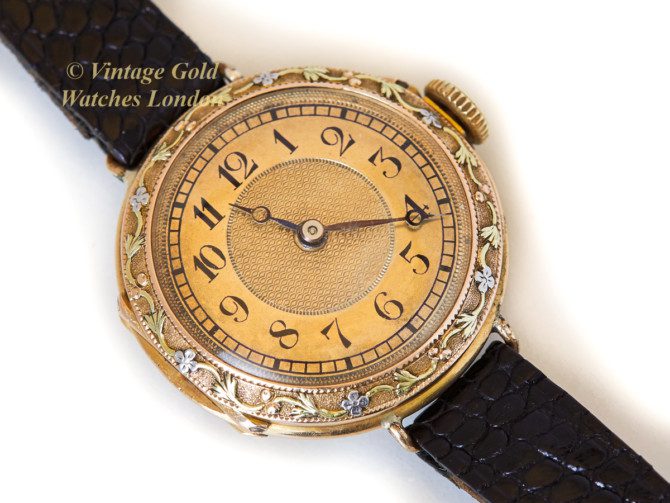 Breguet 18ct Pink Gold ‘Trois Couleurs’, Gold Guilloche Dial, c1910 (33)