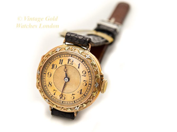 Breguet 18ct Pink Gold ‘Trois Couleurs’, Gold Guilloche Dial, c1910 (29)