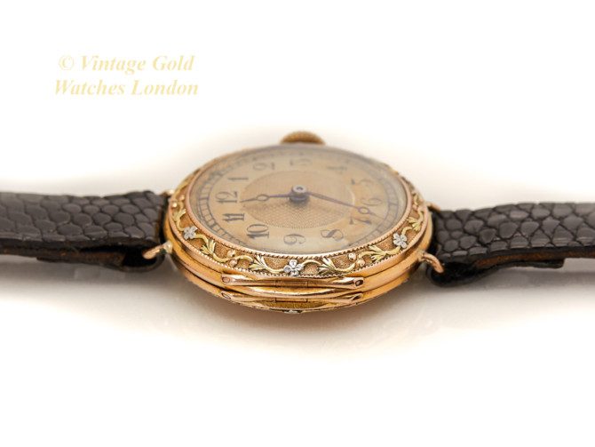 Breguet 18ct Pink Gold ‘Trois Couleurs’, Gold Guilloche Dial, c1910 (37)