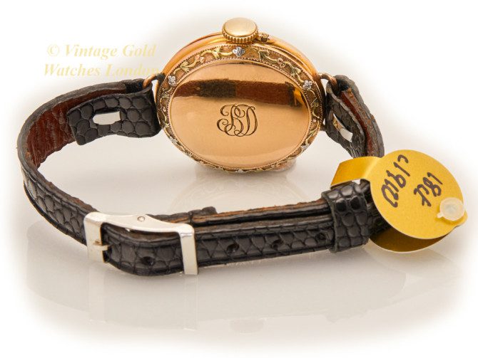 Breguet 18ct Pink Gold ‘Trois Couleurs’, Gold Guilloche Dial, c1910 (39)