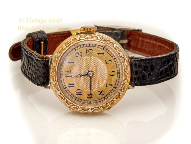 Breguet 18ct Pink Gold ‘Trois Couleurs’, Gold Guilloche Dial, c1910 (31)