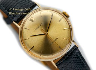 Rolex Precision 9ct, Gold Dial, 1971
