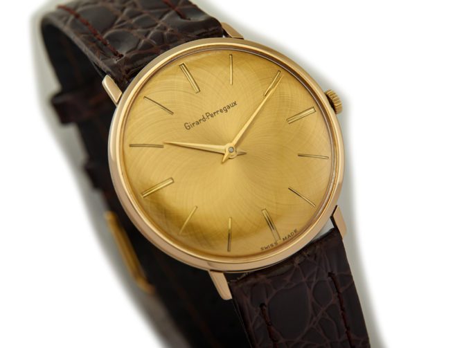 Girard-Perregaux Cal.A.S.1525 9ct, Guilloche Gold Dial, Calatrava 1960 (2)