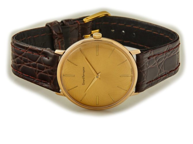 Girard-Perregaux Cal.A.S.1525 9ct, Guilloche Gold Dial, Calatrava 1960 (8)