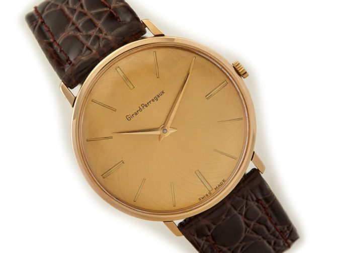 Girard-Perregaux Cal.A.S.1525 9ct, Guilloche Gold Dial, Calatrava 1960 (9)