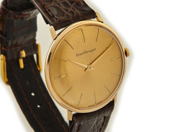 Girard-Perregaux Cal.A.S.1525 9ct, Guilloche Gold Dial, Calatrava 1960 (12)