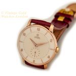 Omega Cal.491 Automatic 18ct Pink Gold 1955 Oversize 38mm mobile navigation (6)