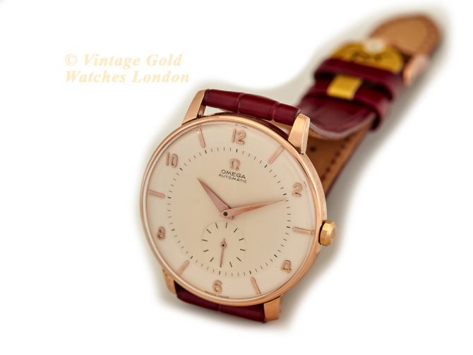 Omega Cal.491 Automatic 18ct Pink Gold 1955 Oversize 38mm (6)