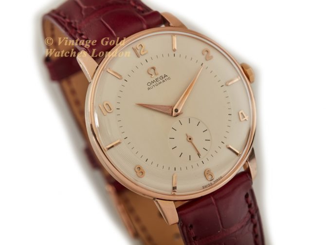 Omega Cal.491 Automatic 18ct Pink Gold 1955 Oversize 38mm (2)