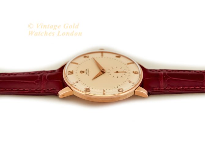 Omega Cal.491 Automatic 18ct Pink Gold 1955 Oversize 38mm (10)