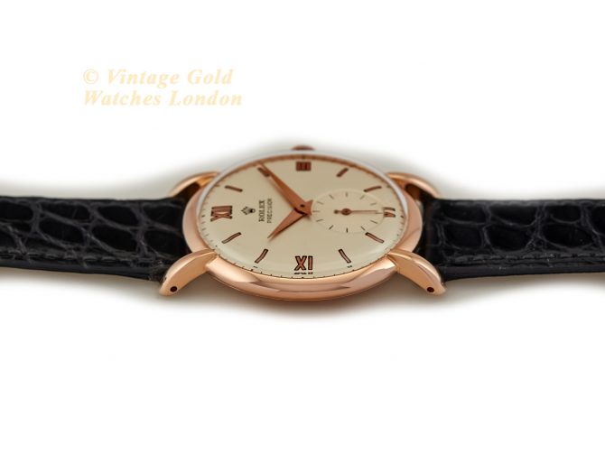 Rolex Precision Model 4399 18ct Pink Gold 1946 Oversize (10)