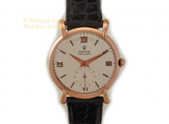 Rolex Precision Model 4399 18ct Pink Gold 1946 Oversize