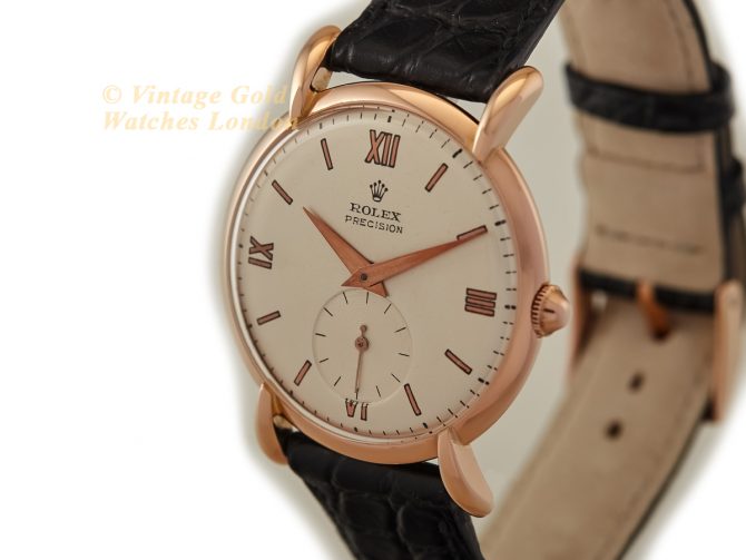 Rolex Precision Model 4399 18ct Pink Gold 1946 Oversize (5)