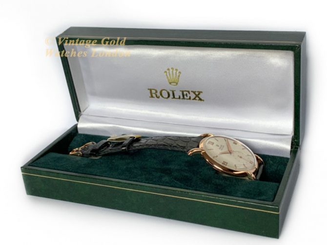 Rolex Precision Model 4399 18ct Pink Gold 1946 Oversize (13)