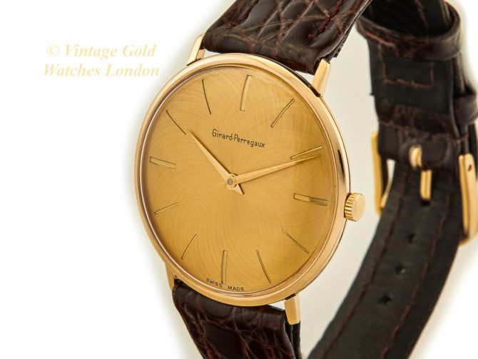 Girard-Perregaux Cal.A.S.1525 9ct, Guilloche Gold Dial, Calatrava 1960 (23)