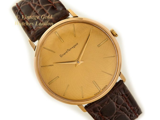 Girard-Perregaux Cal.A.S.1525 9ct, Guilloche Gold Dial, Calatrava 1960 (15)