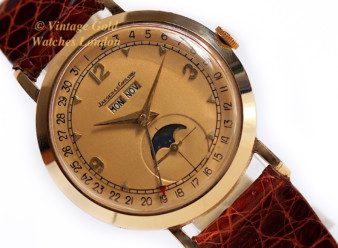 Vintage Jaeger-LeCoultre Triple Date Moonphase Gold Watch-3