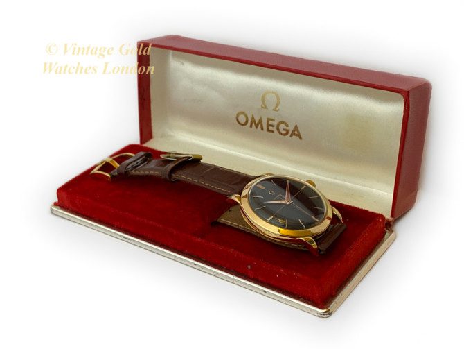 Omega Cal.283 Black Dial 18ct 1953 Oversize 36mm (25)