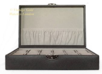 Grey Leatherette 12 Watch Display Box