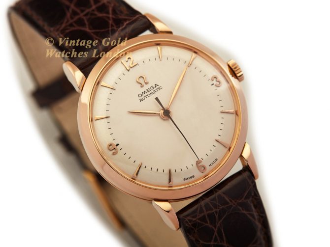 Omega Cal.351 Automatic 1950 18ct Pink Gold, Two-Tone Dial (2)