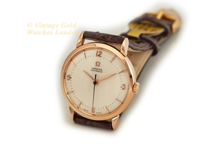 Omega Cal.351 Automatic 1950 18ct Pink Gold, Two-Tone Dial (6)