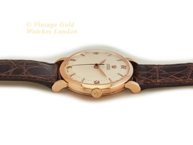 Omega Cal.351 Automatic 1950 18ct Pink Gold, Two-Tone Dial (9)