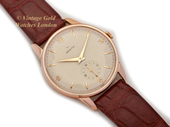 Zenith Cal.126-6 18ct Pink Gold 36mm Oversize 1956 (30)