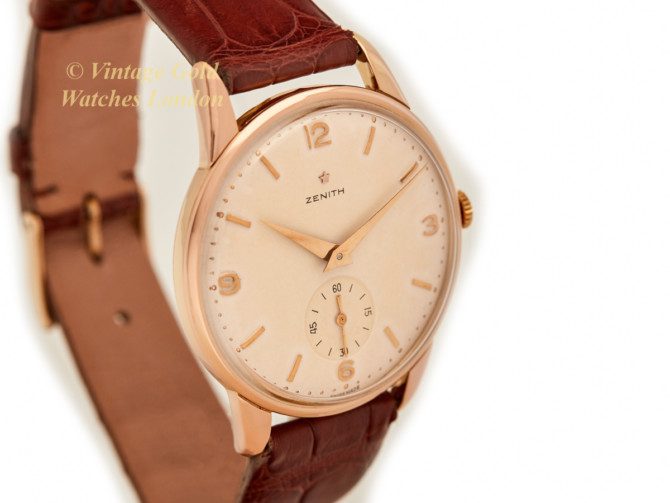 Zenith Cal.126-6 18ct Pink Gold 36mm Oversize 1956 (20)