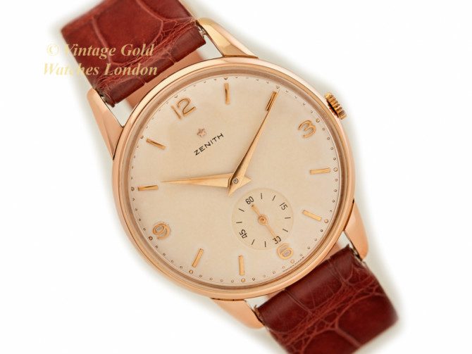 Zenith Cal.126-6 18ct Pink Gold 36mm Oversize 1956 (16)