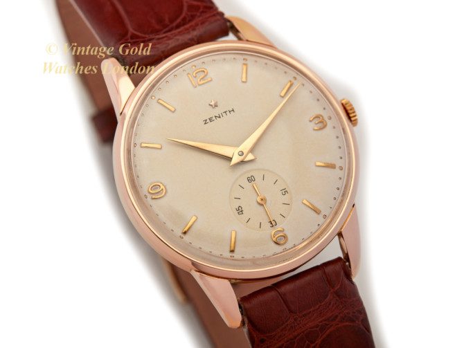 Zenith Cal.126-6 18ct Pink Gold 36mm Oversize 1956 (18)