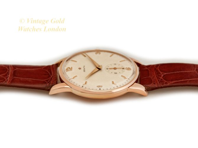 Zenith Cal.126-6 18ct Pink Gold 36mm Oversize 1956 (34)