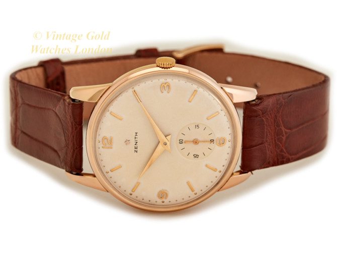 Zenith Cal.126-6 18ct Pink Gold 36mm Oversize 1956 (28)