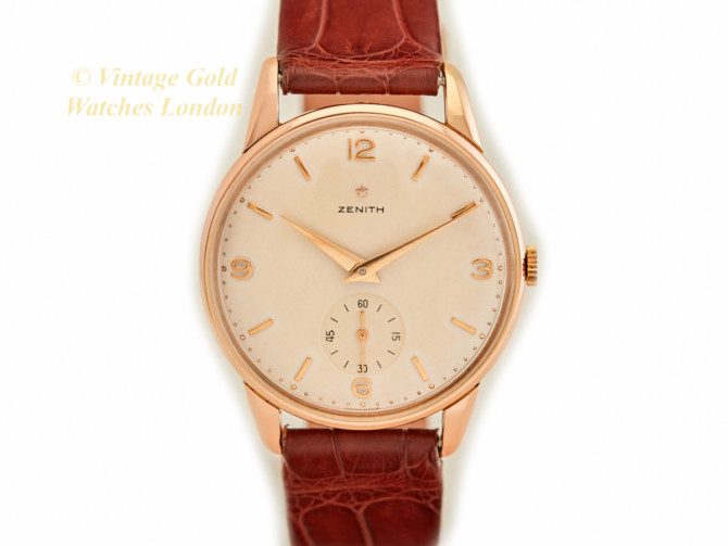 Zenith Cal.126-6 18ct Pink Gold 36mm Oversize 1956 (22)