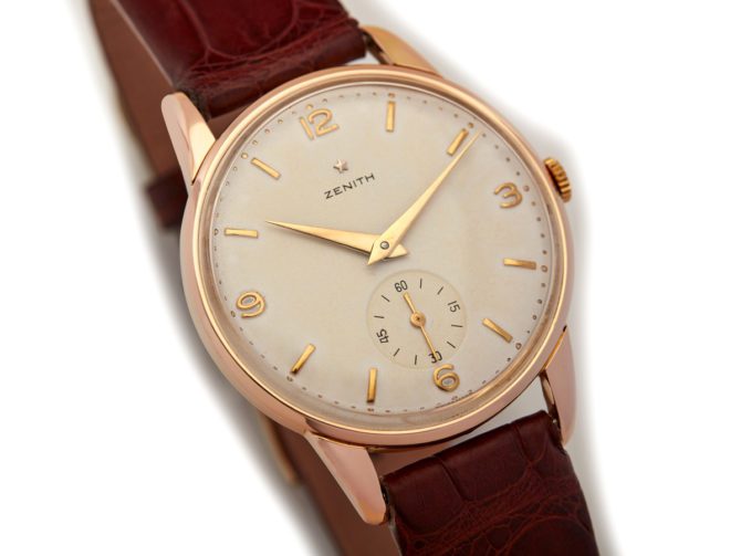 Zenith Cal.126-6 18ct Pink Gold 36mm Oversize 1956 (1)