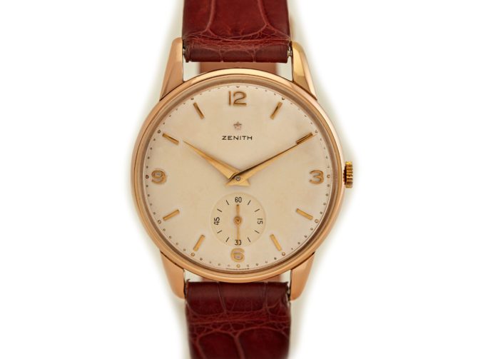 Zenith Cal.126-6 18ct Pink Gold 36mm Oversize 1956 (10)