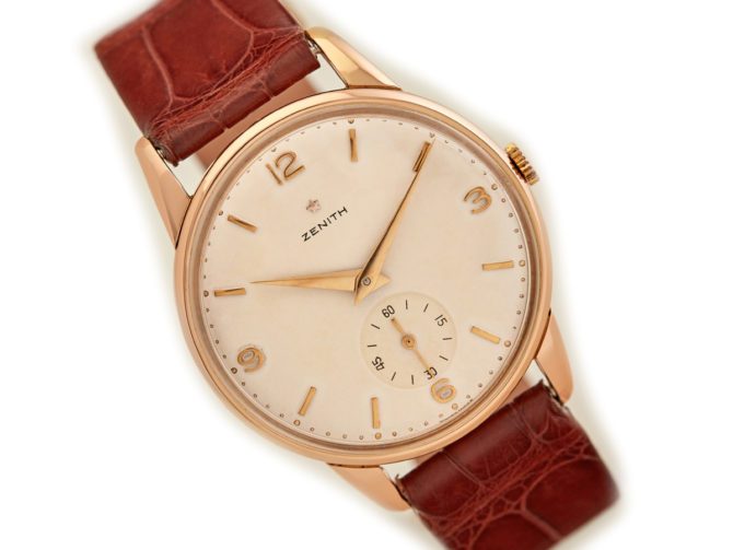 Zenith Cal.126-6 18ct Pink Gold 36mm Oversize 1956 (8)