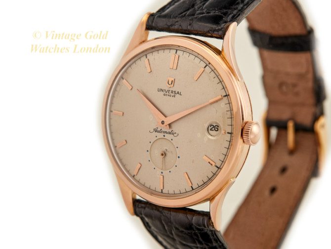 Universal Geneve Cal.138C Bumper Automatic, 18ct Pink Gold, 1953 Oversize 37.5mm (9)