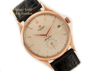 Universal Geneve Cal.138C Bumper Automatic, 18ct Pink Gold, 1953 Oversize 37.5mm - hover