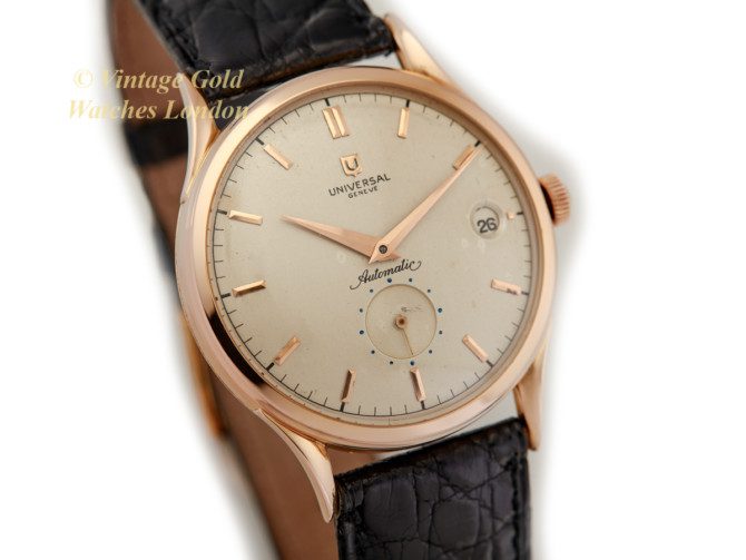 Universal Geneve Cal.138C Bumper Automatic, 18ct Pink Gold, 1953 Oversize 37.5mm (3)